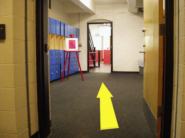 Directions from Mueller Center entrance